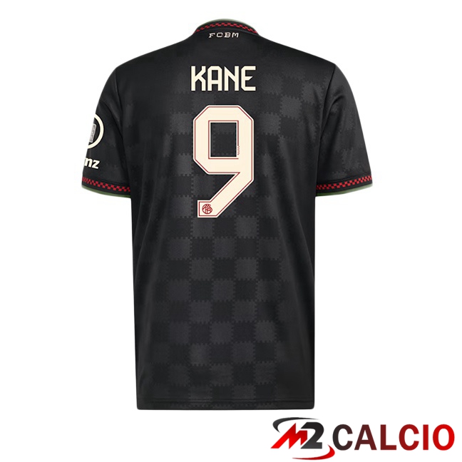 Maglie Calcio Bayern Monaco (Kane 9) Terza Nero 2025/2026
