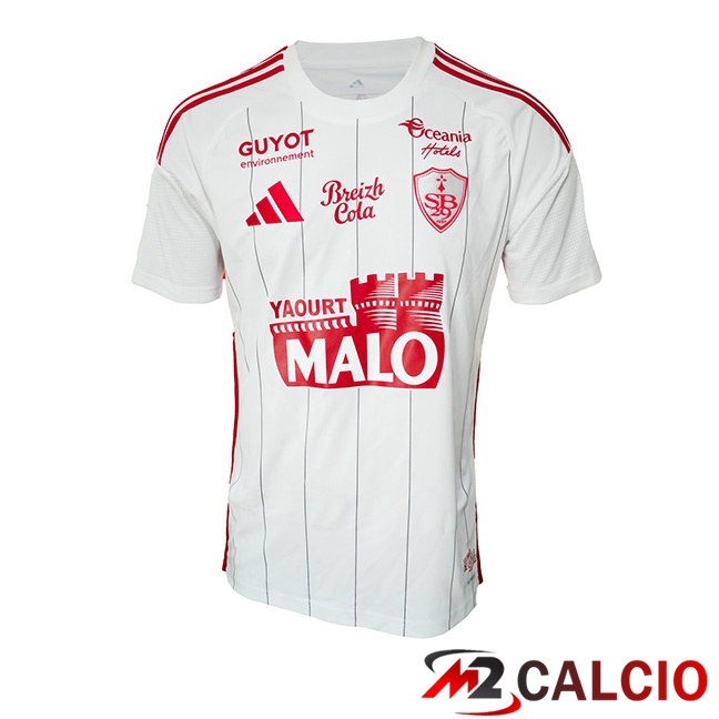 Maglie Calcio Stade Brestois Seconda Bianco 2025/2026