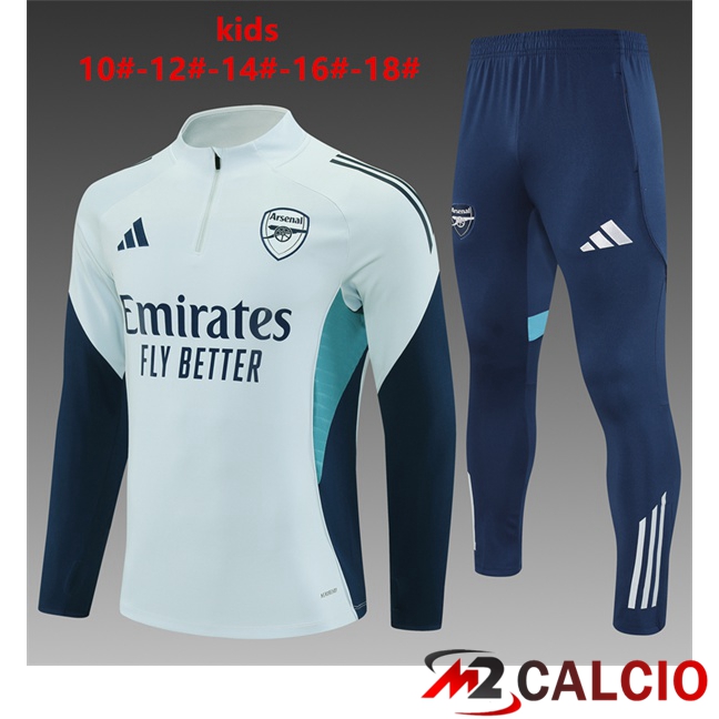 Insieme Tuta Calcio Arsenal Bambino Grigio 2025/2026