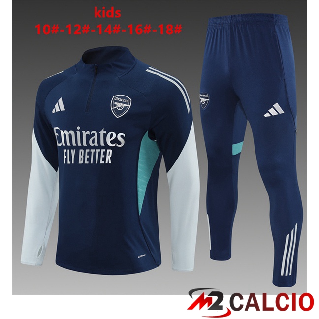 Insieme Tuta Calcio Arsenal Bambino Blu Reale 2025/2026