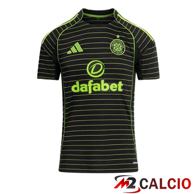 Maglie Calcio Celtic FC Seconda Nero Verde 2025/2026