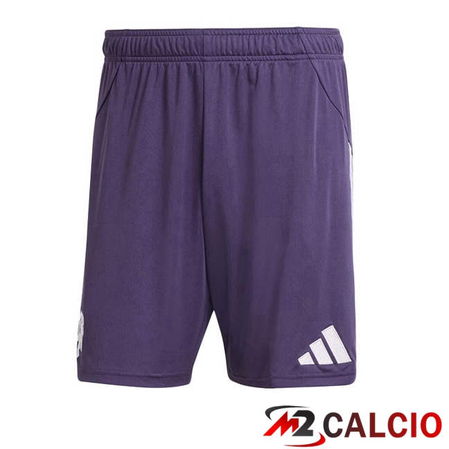 Pantaloncini Calcio Manchester United Seconda Viola 2025/2026