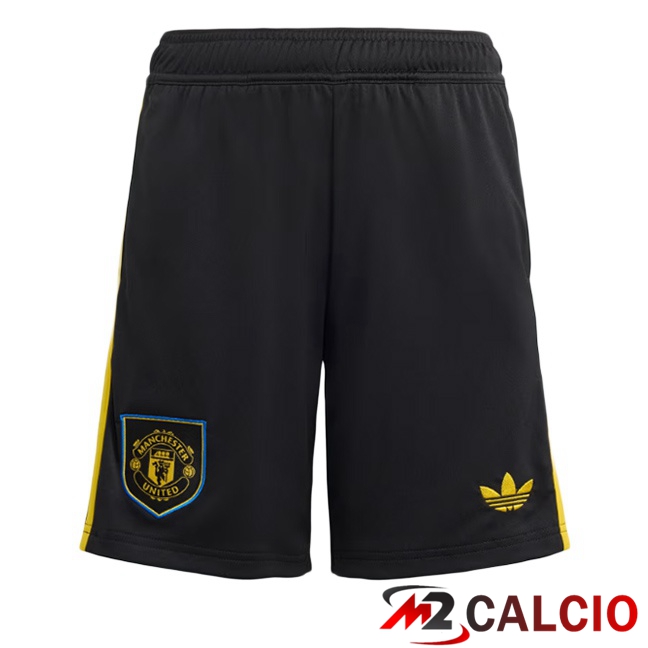 Pantaloncini Calcio Manchester United Terza Nero 2025/2026