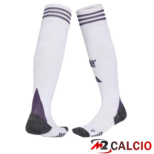 Calzini Calcio Manchester United Seconda Bianco 2025/2026