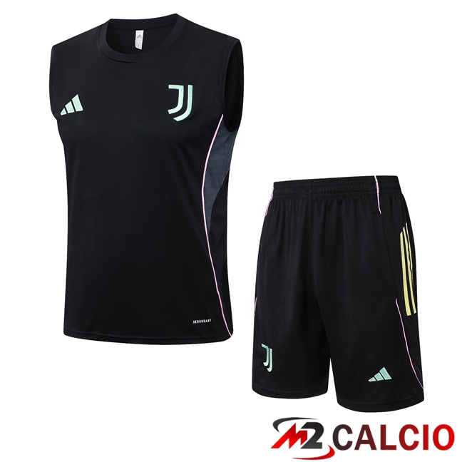 Canotta Allenamento Juventus + Pantaloncini Nero 2025/2026
