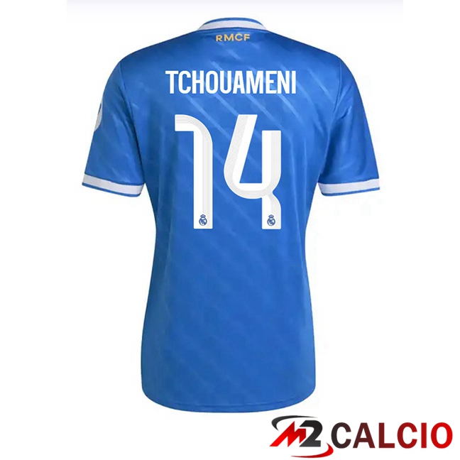 Maglie Calcio Real Madrid (Tchouameni 14) Terza Blu 2025/2026