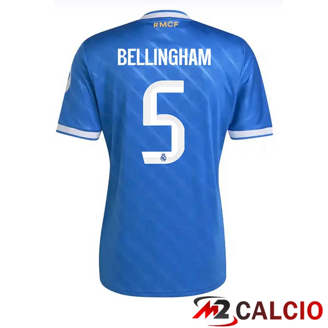 Maglie Calcio Real Madrid (Bellingham 5) Terza Blu 2025/2026