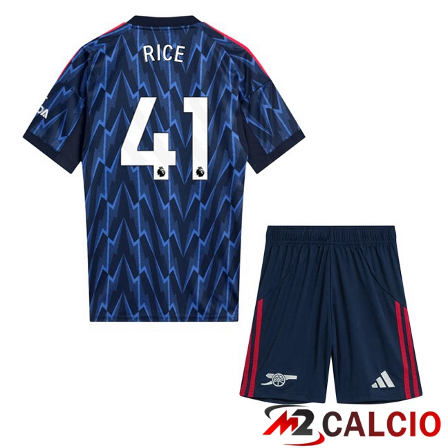 Maglie Calcio Arsenal (RICE 41) Bambino Seconda Blu Reale 2025/2026