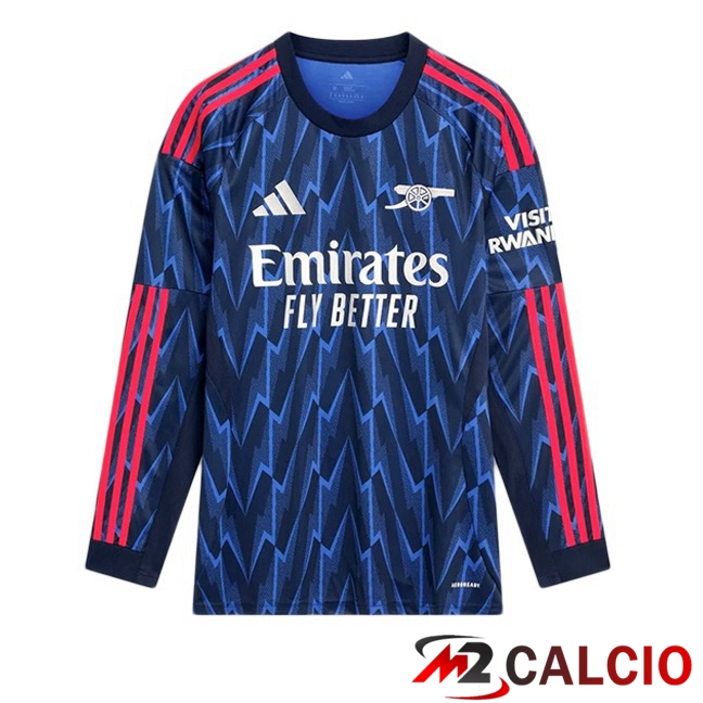 Maglie Calcio Arsenal Seconda Manica Lunga Blu Reale 2025/2026