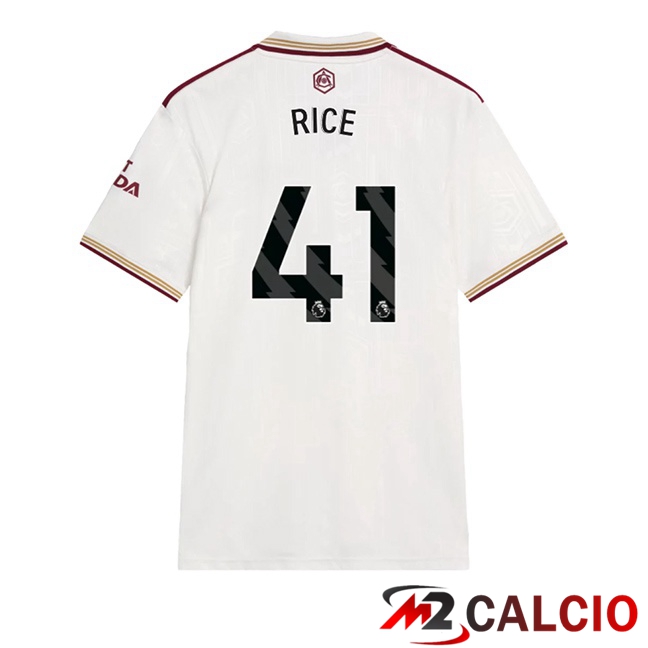 Maglie Calcio Arsenal (RICE 41) Terza Bianco 2025/2026