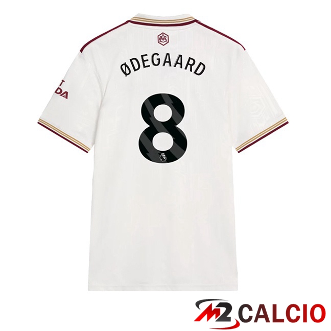 Maglie Calcio Arsenal (ØDEGAARD 8) Terza Bianco 2025/2026