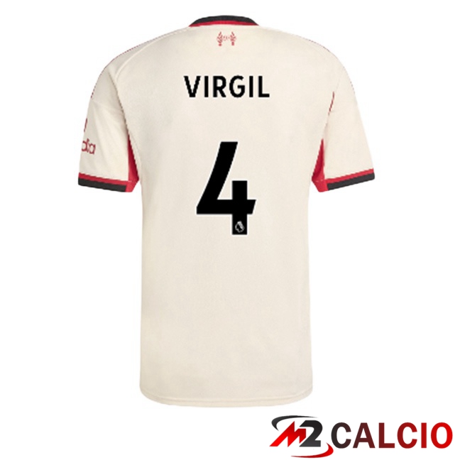 Maglie Calcio FC Liverpool (VIRGIL 4) Seconda Giallo 2025/2026