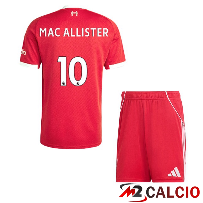 Maglie Calcio FC Liverpool (MAC ALLISTER 10) Bambino Prima Rosso 2025/2026
