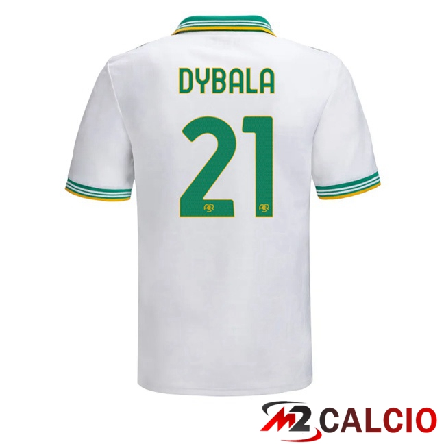 Maglie Calcio AS Roma (DYBALA 21) Terza Bianco 2025/2026  Maglie Calcio AS Roma (DYBALA 21) Terza Bianco 2025/2026