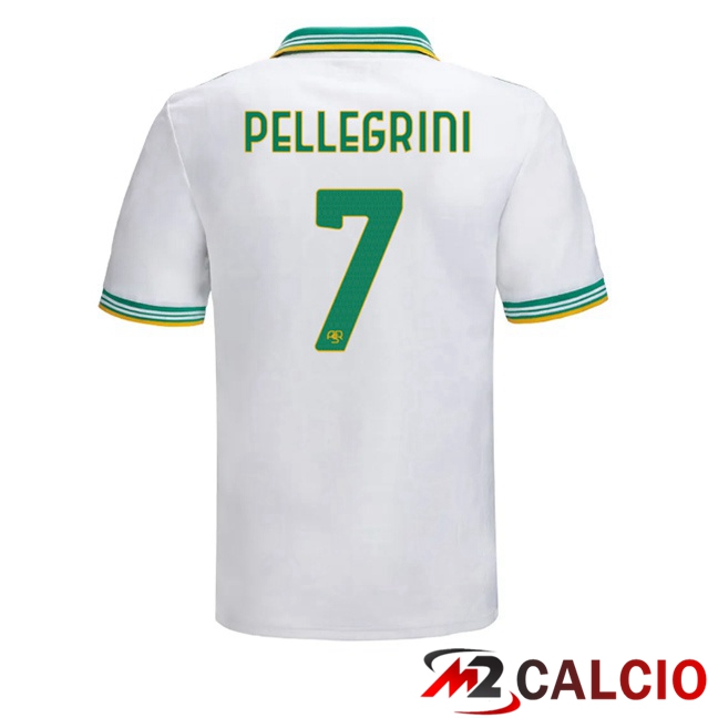 Maglie Calcio AS Roma (PELLEGRINI 7) Terza Bianco 2025/2026  Maglie Calcio AS Roma (PELLEGRINI 7) Terza Bianco 2025/2026