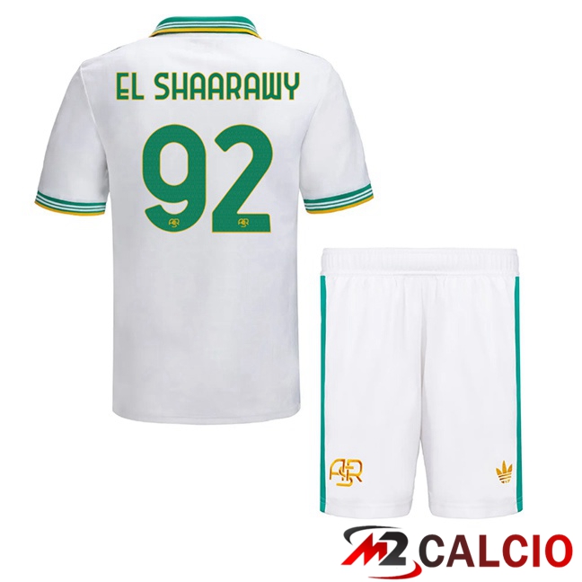 Maglie Calcio AS Roma (EL SHAARAWY 92) Bambino Terza Bianco 2025/2026