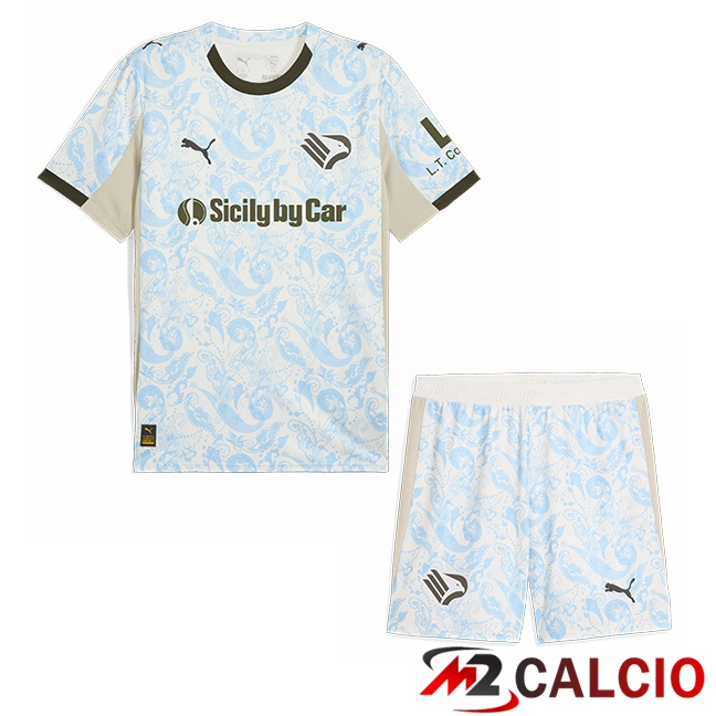 Maglie Calcio Palerme FC Bambino Terza Bianco Blu 2025/2026