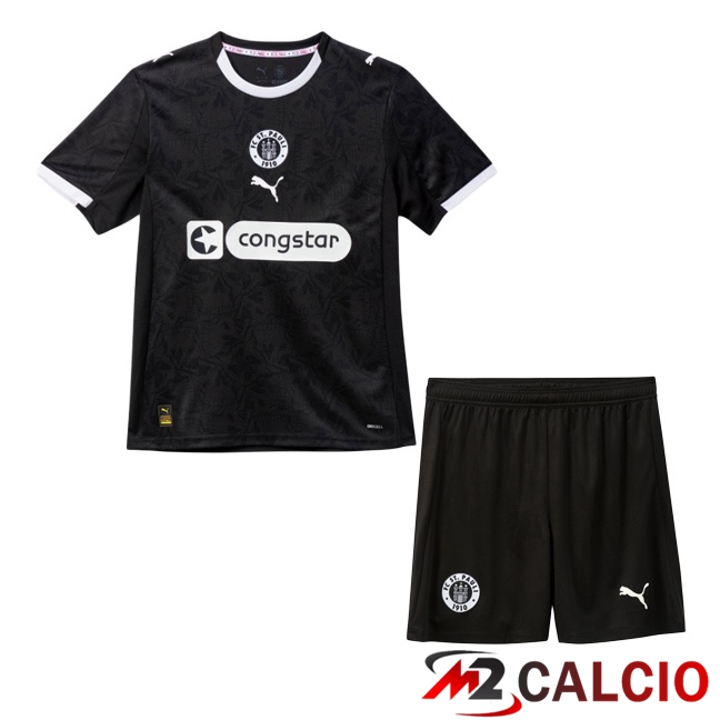 Maglie Calcio FC St. Pauli Bambino Terza Grigio Nero 2025/2026