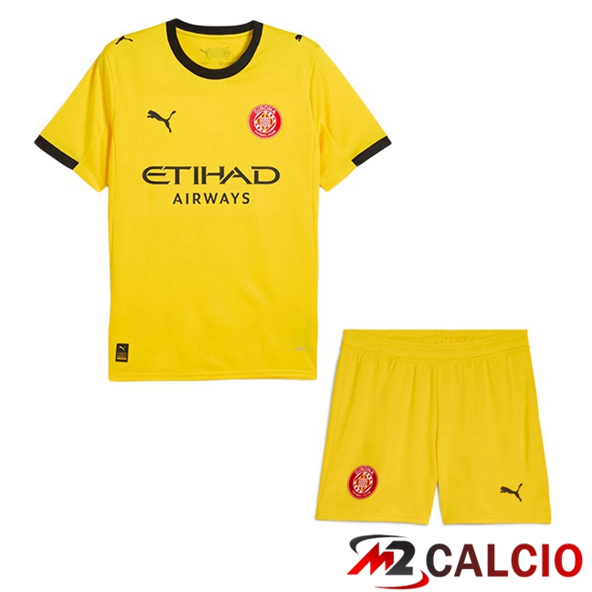 Maglie Calcio Girona Bambino Seconda Giallo 2025/2026