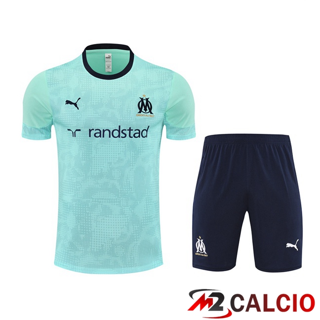 Insieme T Shirt Allenamento Marsiglia OM + Pantaloncini Verde 2025/2026