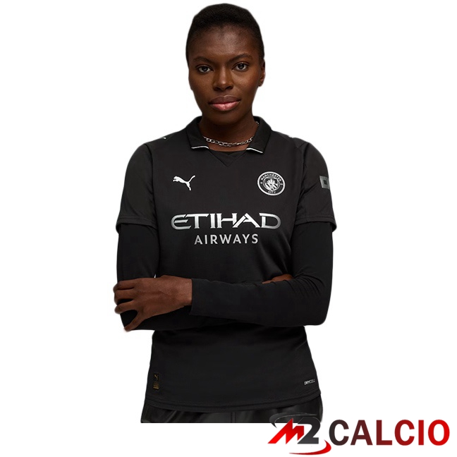 Maglie Calcio Manchester City Donna Seconda Nero 2025/2026