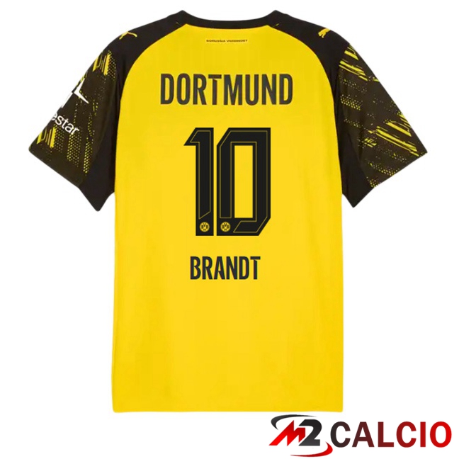 Maglie Calcio Dortmund BVB (Brandt 10) Prima Giallo 2025/2026