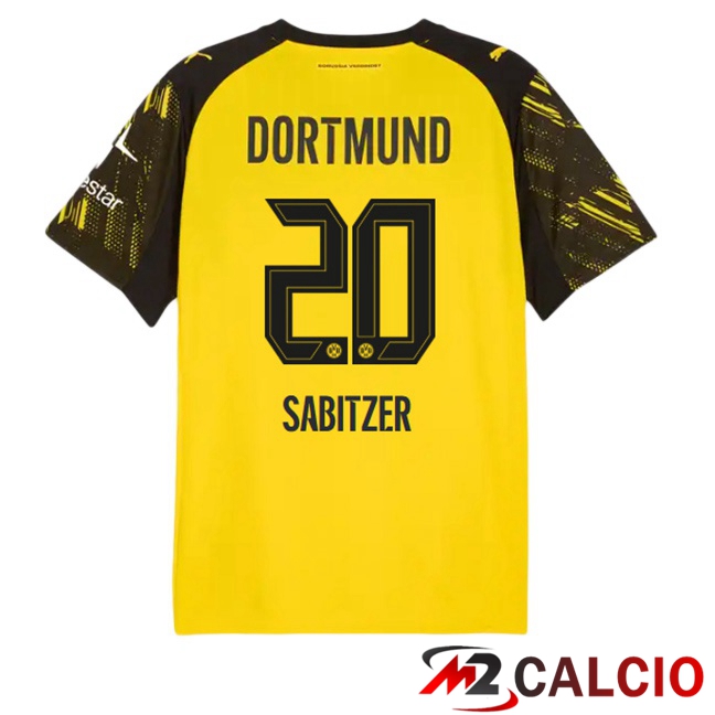 Maglie Calcio Dortmund BVB (Sabitzer 20) Prima Giallo 2025/2026