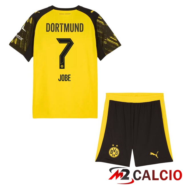 Maglie Calcio Dortmund BVB (Jobe 7) Bambino Prima Giallo 2025/2026