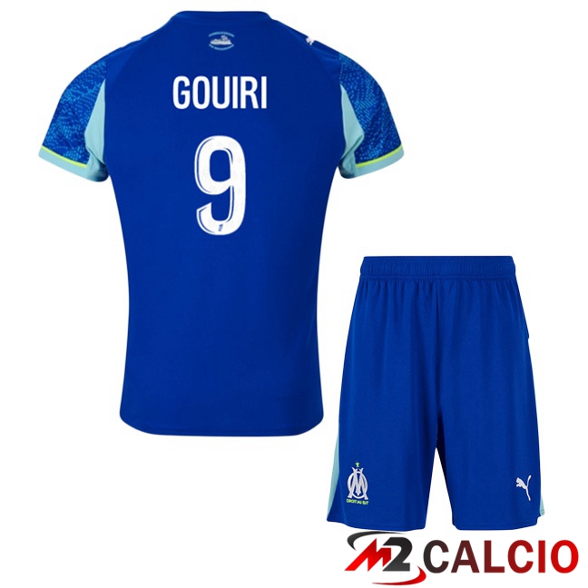 Maglie Calcio Marsiglia OM (GOUIRI 9) Bambino Terza Blu 2025/2026  Maglie Calcio Marsiglia OM (GOUIRI 9) Bambino Terza Blu 2025/2026