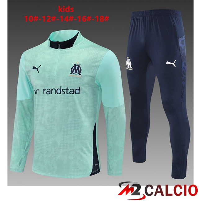 Insieme Tuta Calcio Marsiglia OM Bambino Verde 2025/2026