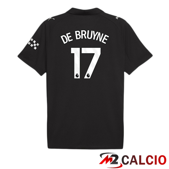 Maglie Calcio Manchester City (Kevin De Bruyne 17) Seconda Nero 2025/2026