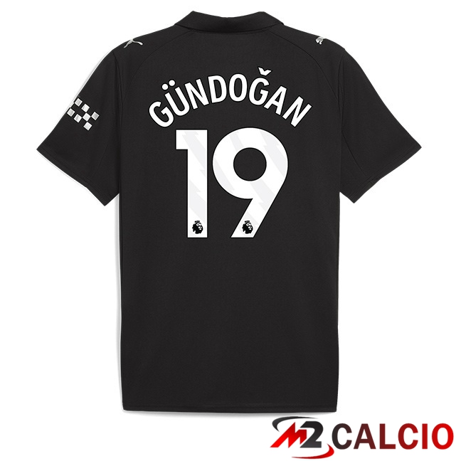 Maglie Calcio Manchester City (Ilkay Gündoğan 19) Seconda Nero 2025/2026