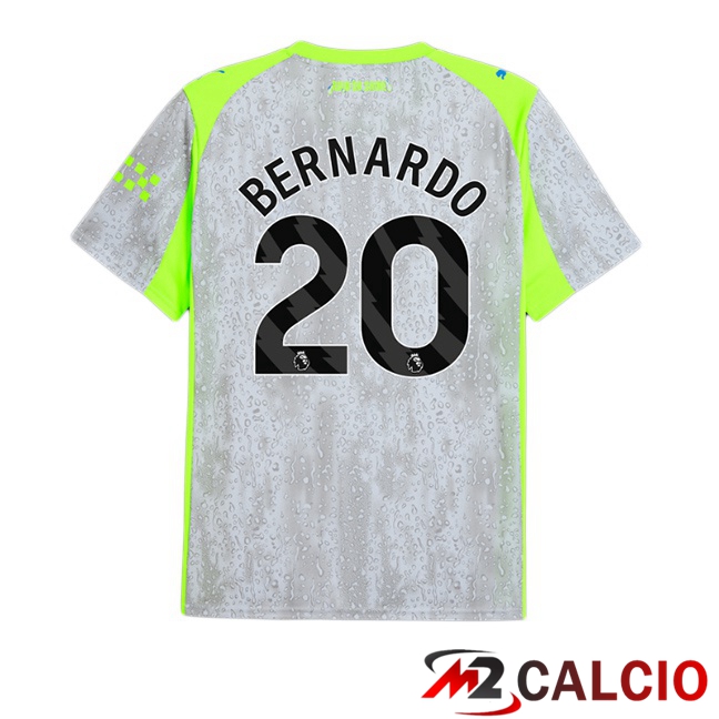 Maglie Calcio Manchester City (Bernardo Silva 20) Terza Grigio Verde 2025/2026