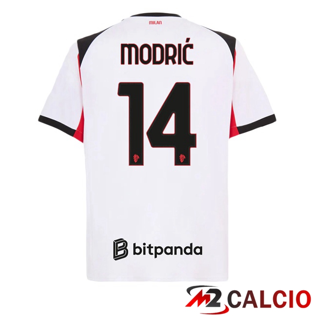 Maglie Calcio AC Milan (Modrić 14) Seconda Bianco 2025/2026