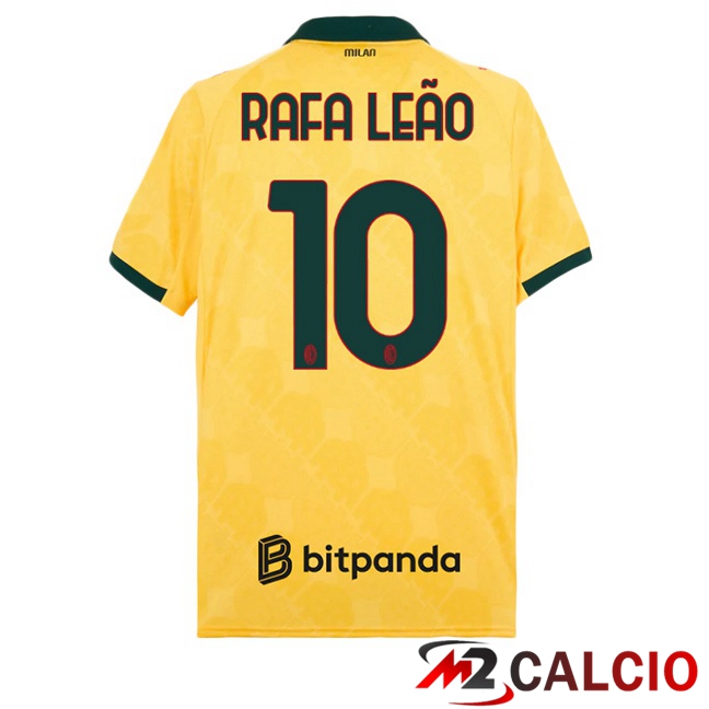 Maglie Calcio AC Milan (Rafa Leão 10) Terza Giallo 2025/2026