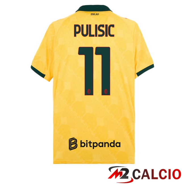 Maglie Calcio AC Milan (Pulisic 11) Terza Giallo 2025/2026