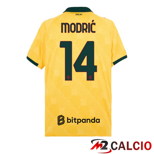 Maglie Calcio AC Milan (Modrić 14) Terza Giallo 2025/2026