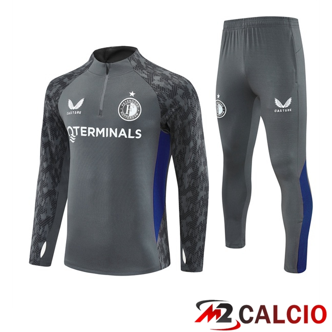 Insieme Tuta Calcio Feyenoord Grigio 2025/2026