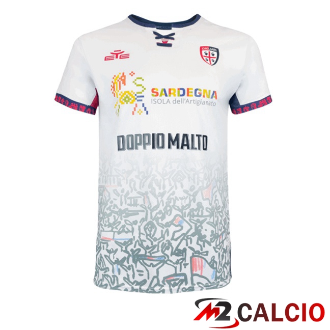 Maglie Calcio Cagliari Calcio Seconda Bianco 2025/2026