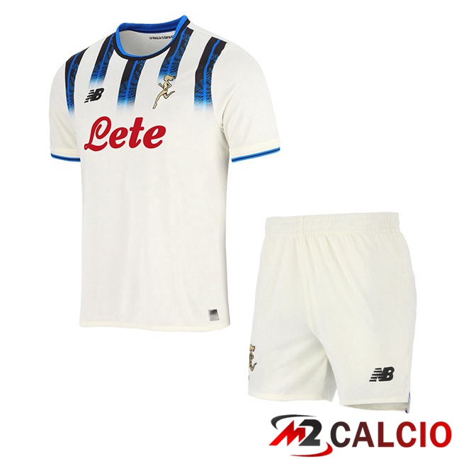 Maglie Calcio Atalanta Bambino Seconda Bianco 2025/2026