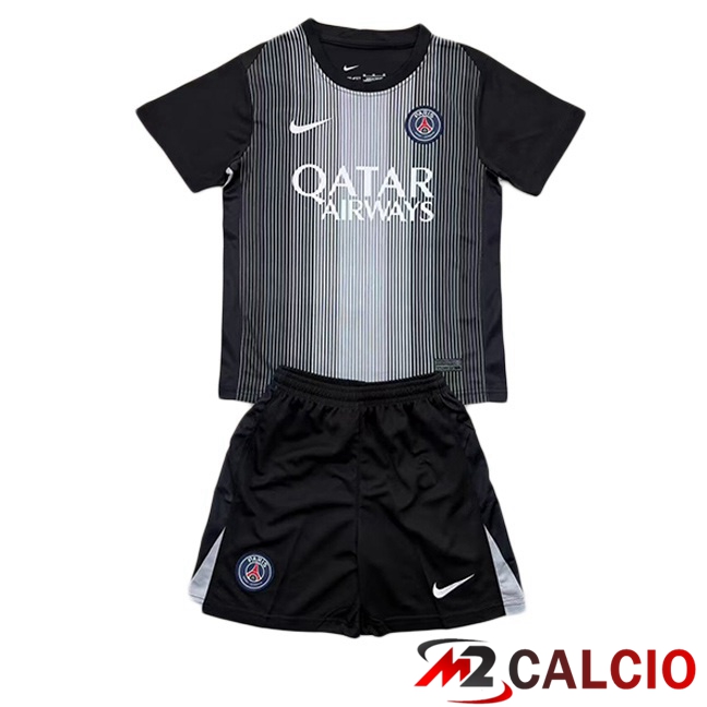 Maglie Calcio Paris PSG Bambino Portiere Nero 2025/2026