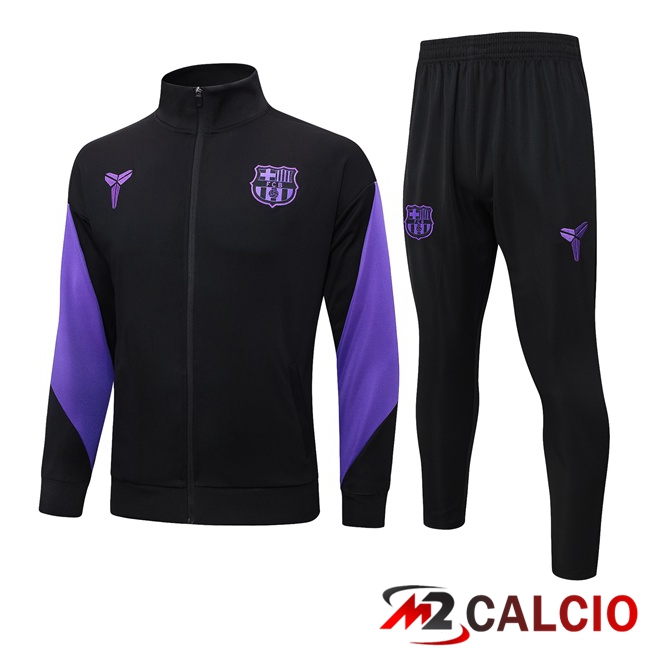 Insieme Tuta Calcio - Giacca FC Barcellona Nero 2025/2026