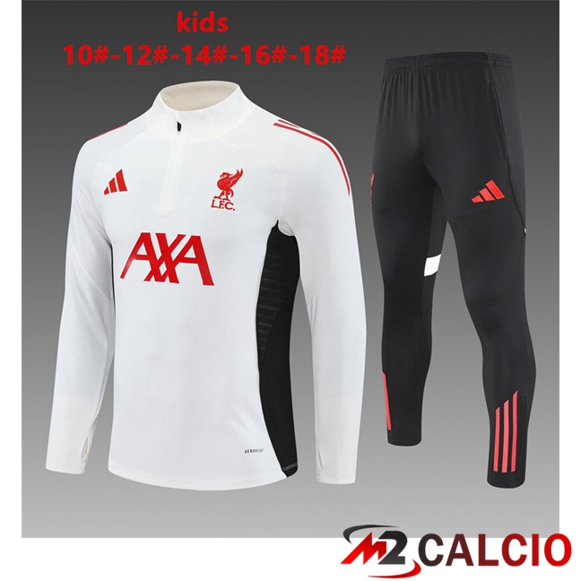 Insieme Tuta Calcio FC Liverpool Bambino Bianco 2025/2026