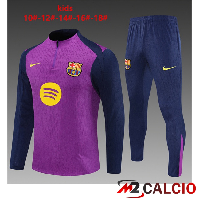 Insieme Tuta Calcio FC Barcellona Bambino Viola 2025/2026