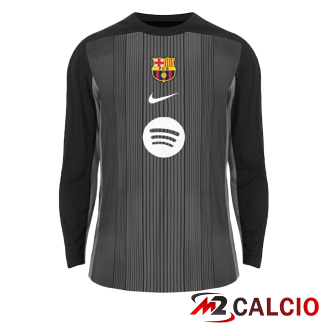 Maglie Calcio FC Barcellona Portiere Manica Lunga Nero 2025/2026