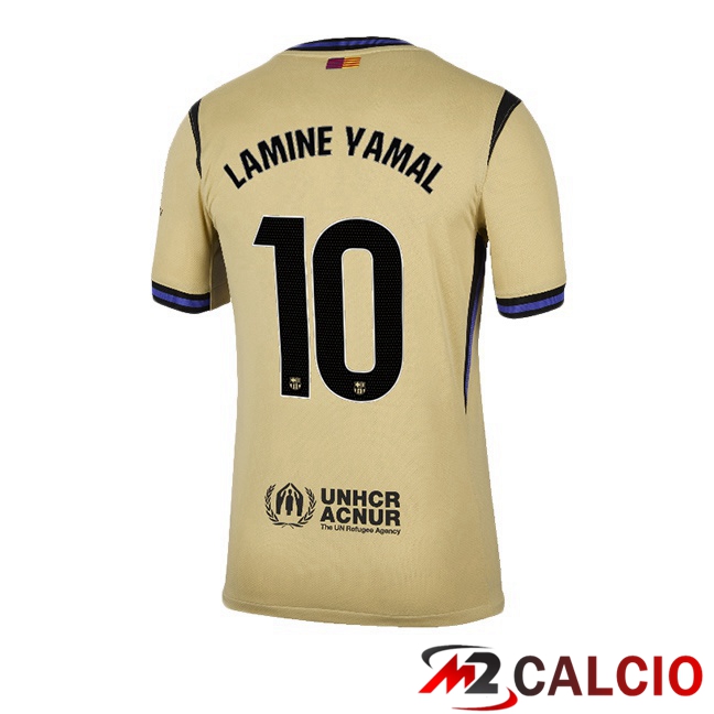 Maglie Calcio FC Barcellona (LAMINE YAMAL 10) Seconda Giallo 2025/2026