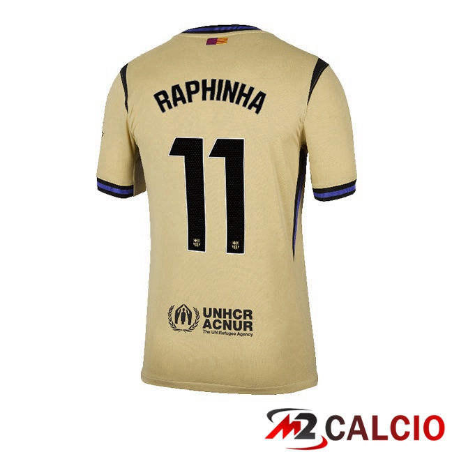 Maglie Calcio FC Barcellona (RAPHINHA 11) Seconda Giallo 2025/2026