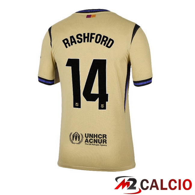Maglie Calcio FC Barcellona (RASHFORD 14) Seconda Giallo 2025/2026
