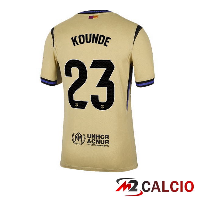 Maglie Calcio FC Barcellona (KOUNDE 23) Seconda Giallo 2025/2026