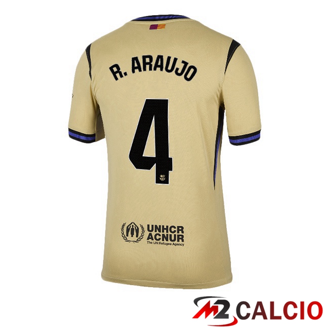 Maglie Calcio FC Barcellona (R. ARAUJO 4) Seconda Giallo 2025/2026